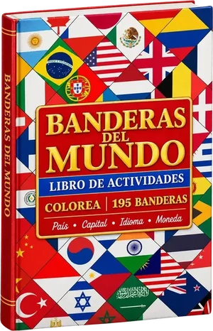 Libro Banderas del Mundo: colorea las 195 banderas