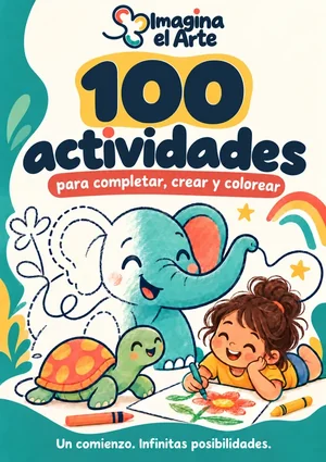 Portada de Imagina el Arte: 100 actividades para completar, crear y colorear